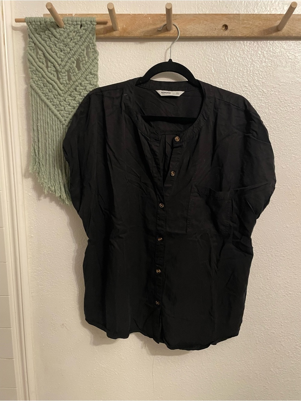 Sonoma Black Button-Up Shirt